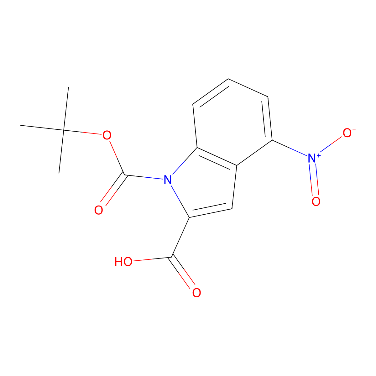 1-[(tert-Butoxy)carbonyl]-4-nitro-1H-indole-2-carboxylic acid molecular structure, CAS 2060044-56-4