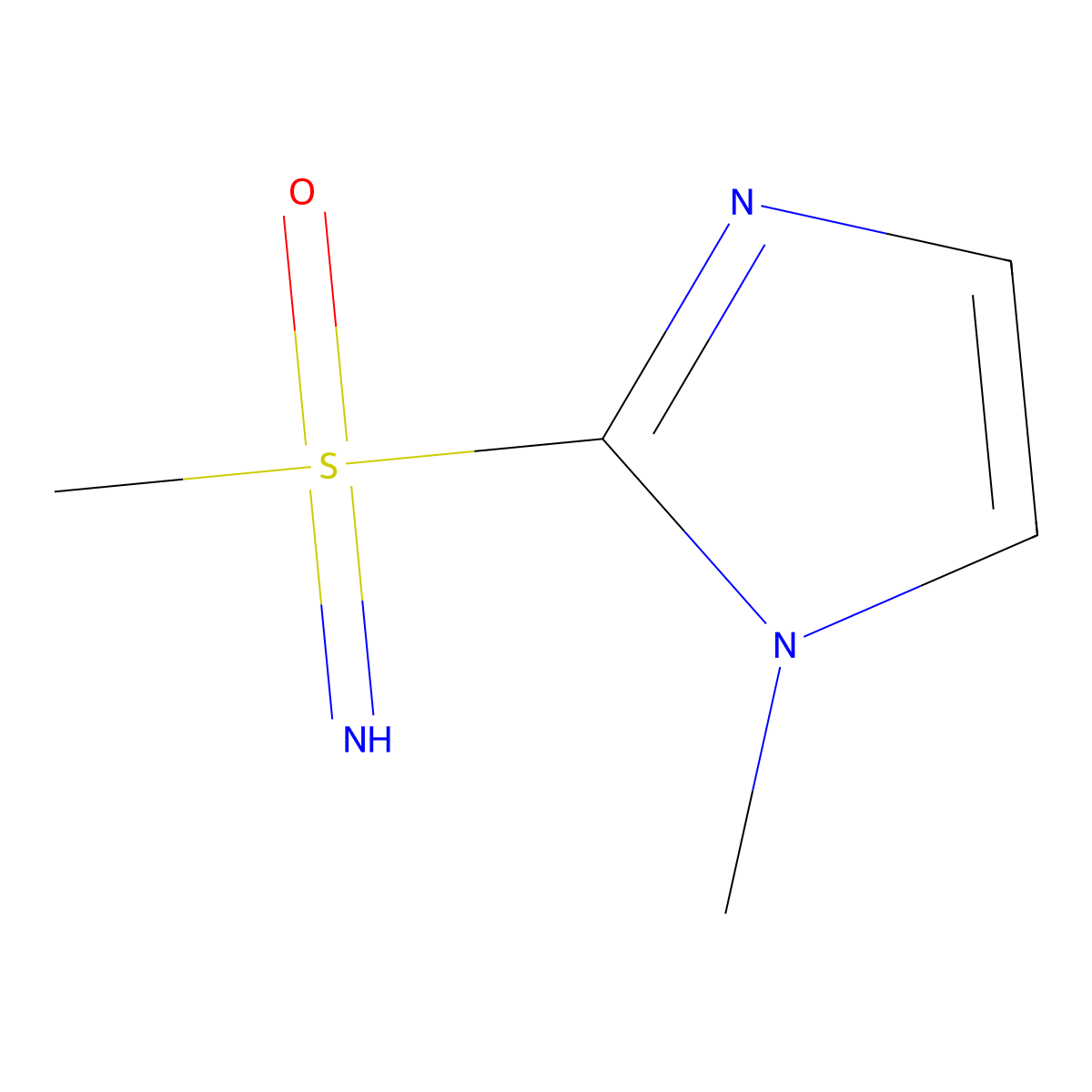 imino(methyl)(1-methyl-1H-imidazol-2-yl)-lambda6-sulfanone molecular structure, CAS 2060044-60-0