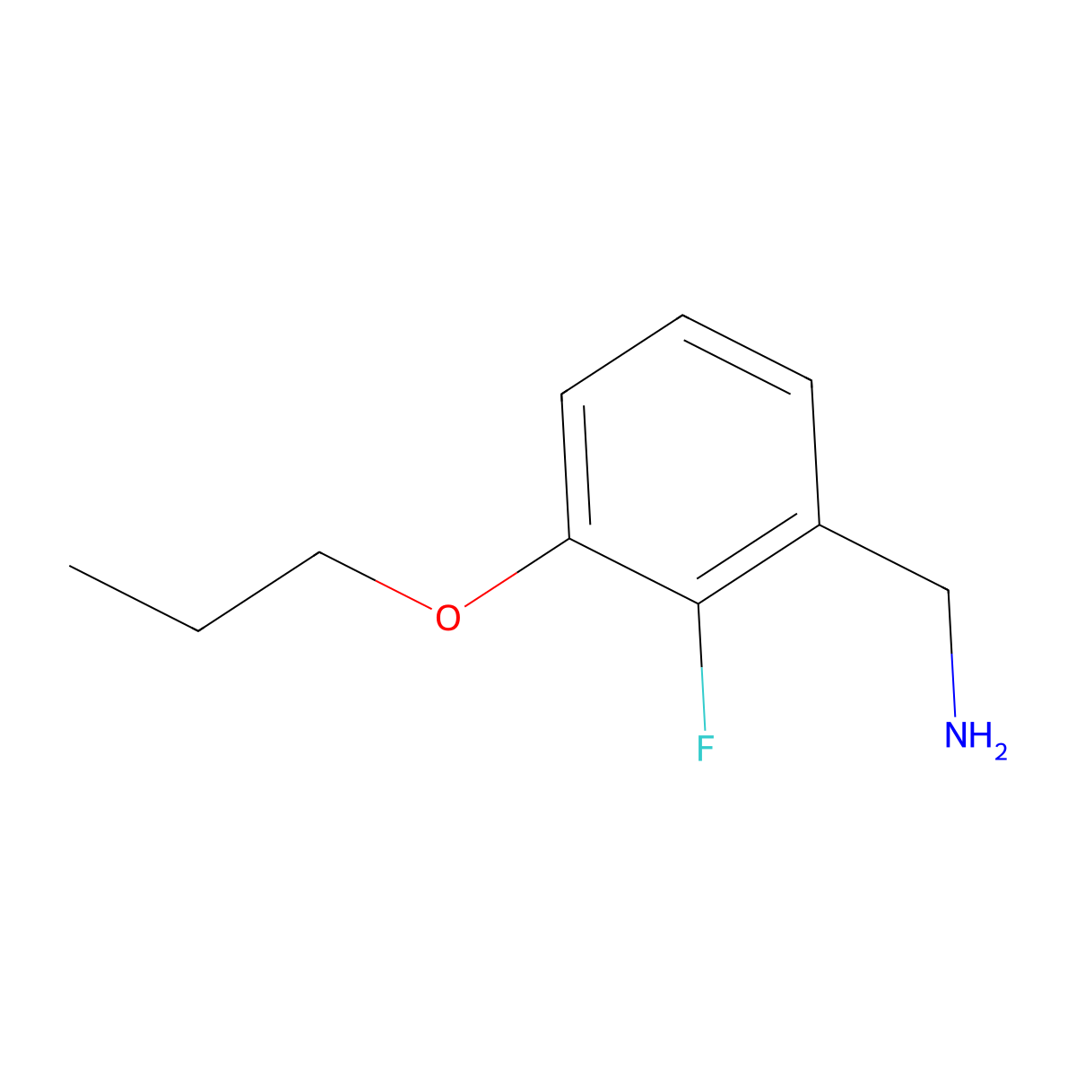 (2-Fluoro-3-propoxyphenyl)methanamine molecular structure, CAS 2060044-62-2