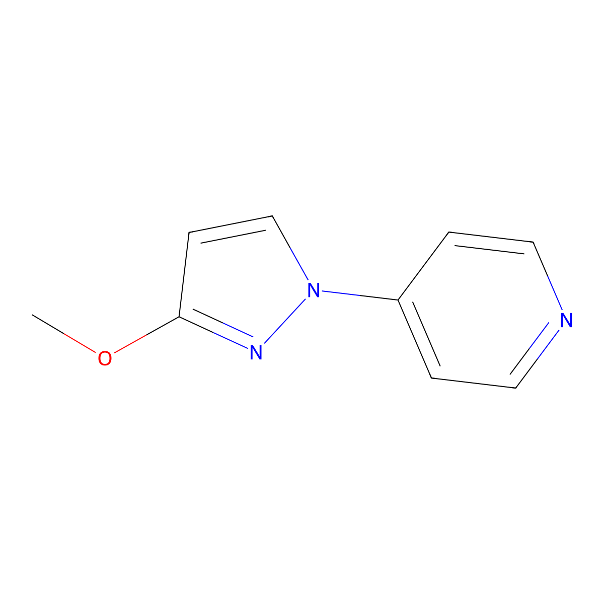 4-(3-Methoxy-1H-pyrazol-1-yl)pyridine molecular structure, CAS 2060044-63-3