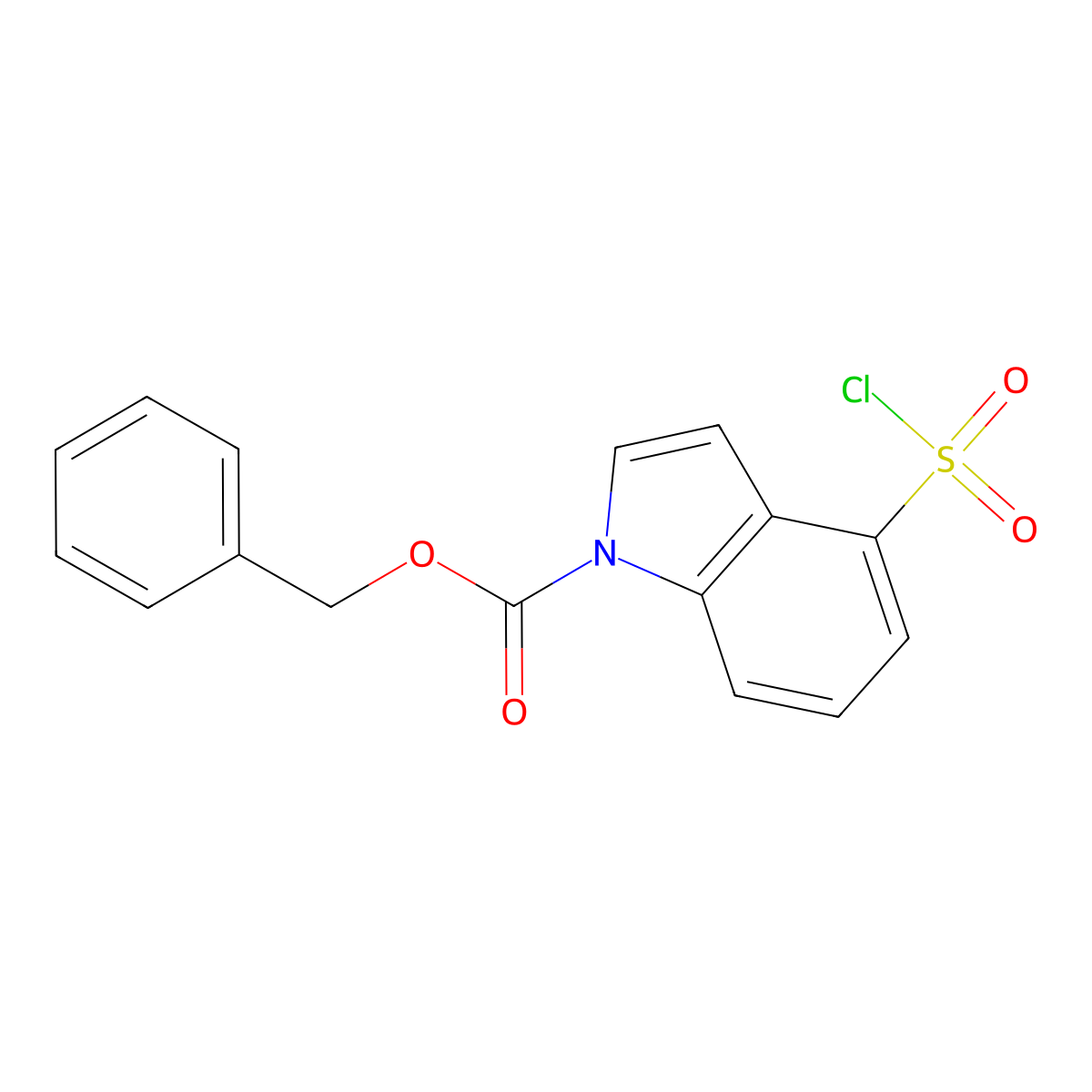 Benzyl 4-(chlorosulfonyl)-1H-indole-1-carboxylate molecular structure, CAS 2060044-74-6