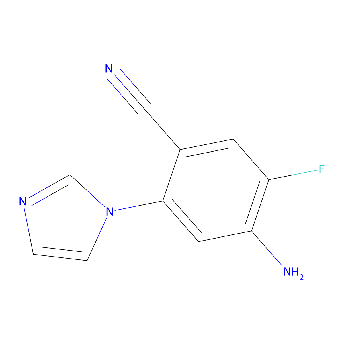 4-Amino-5-fluoro-2-(1H-imidazol-1-yl)benzonitrile molecular structure, CAS 2060044-81-5