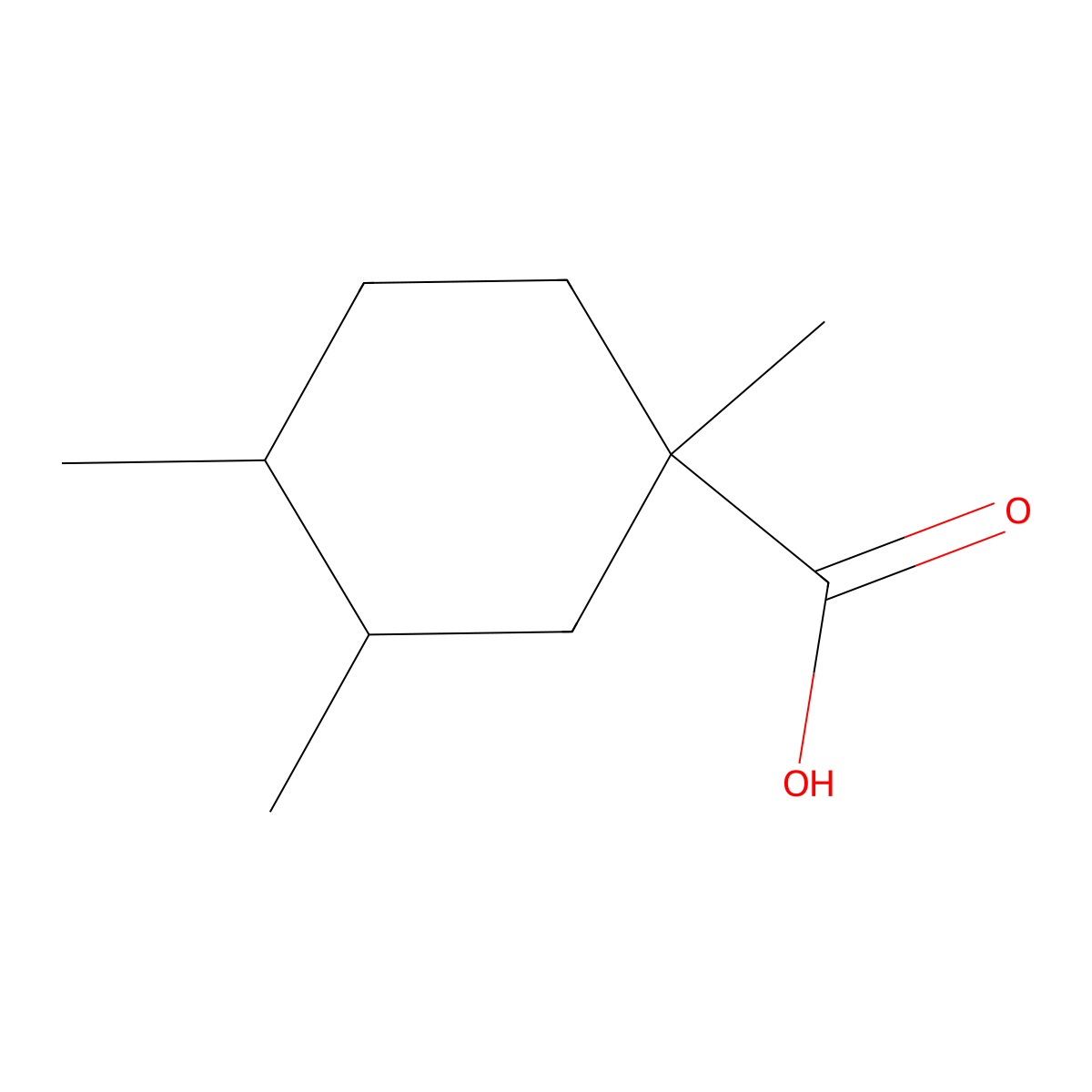 1,3,4-Trimethylcyclohexane-1-carboxylic acid molecular structure, CAS 2060044-83-7