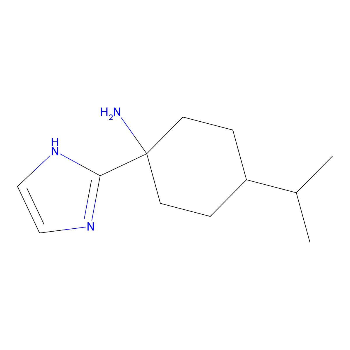 1-(1H-Imidazol-2-yl)-4-(propan-2-yl)cyclohexan-1-amine molecular structure, CAS 2060044-87-1