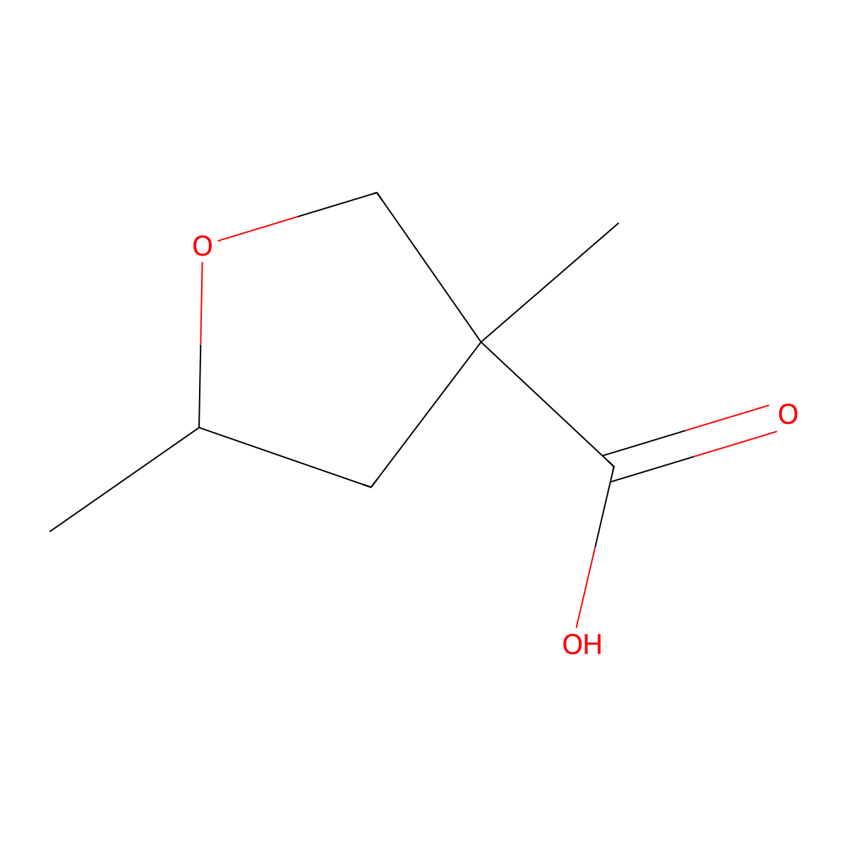 3,5-Dimethyloxolane-3-carboxylic acid molecular structure, CAS 2060044-90-6