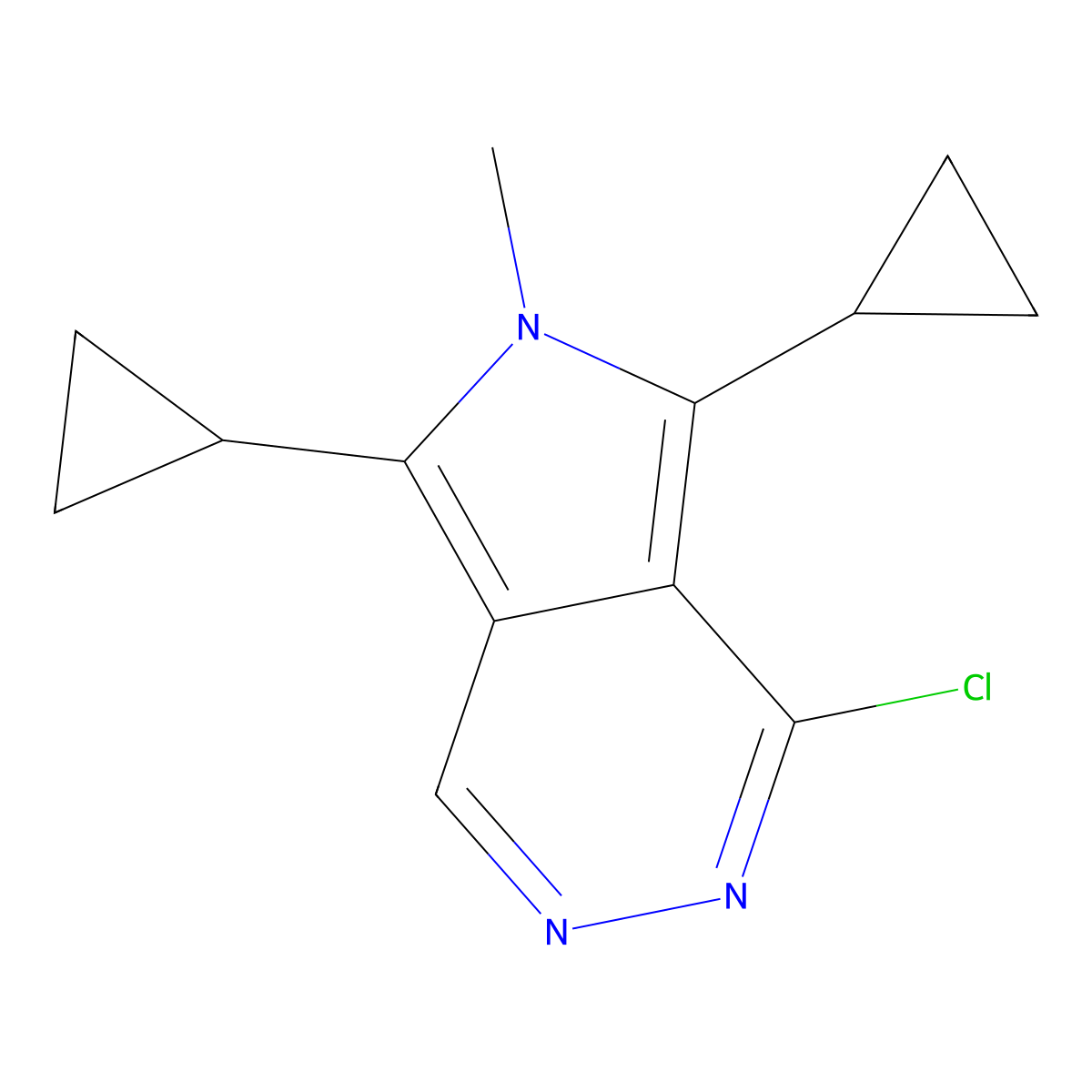 1-Chloro-5,7-dicyclopropyl-6-methyl-6H-pyrrolo[3,4-d]pyridazine molecular structure, CAS 2060044-91-7