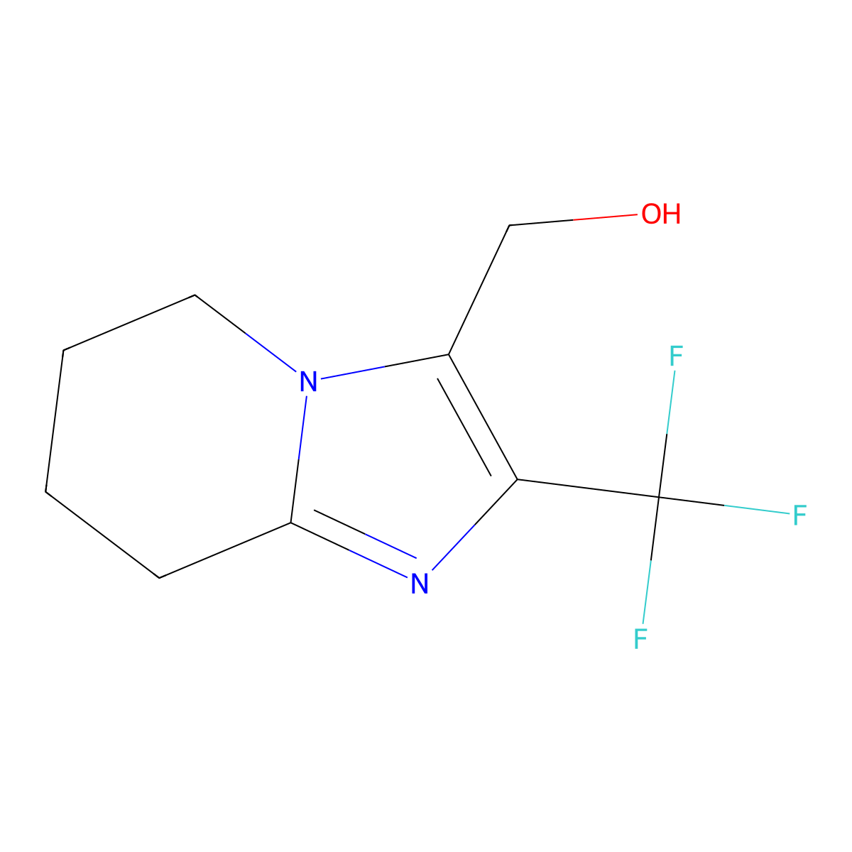 [2-(Trifluoromethyl)-5H,6H,7H,8H-imidazo[1,2-a]pyridin-3-yl]methanol molecular structure, CAS 2060045-02-3
