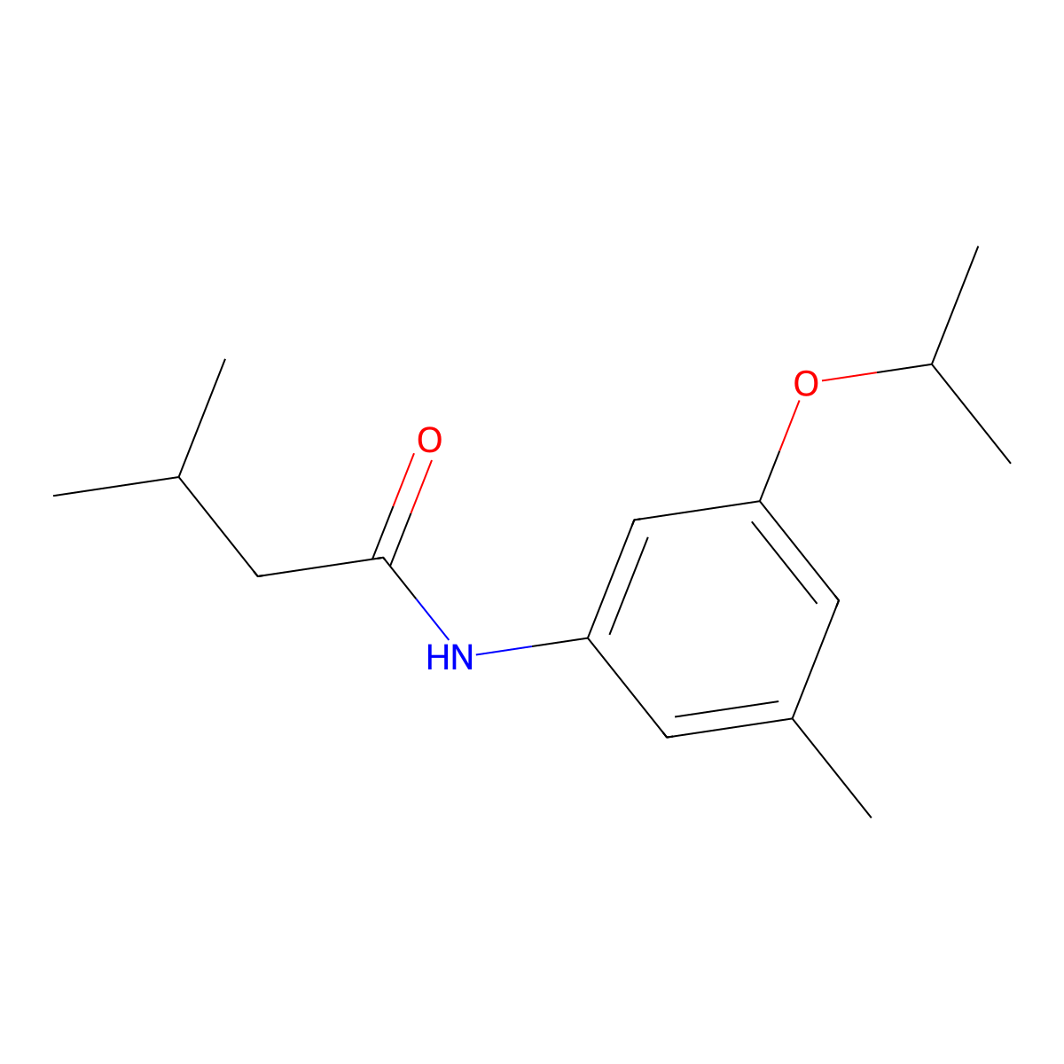 3-Methyl-N-[3-methyl-5-(propan-2-yloxy)phenyl]butanamide molecular structure, CAS 2060045-08-9