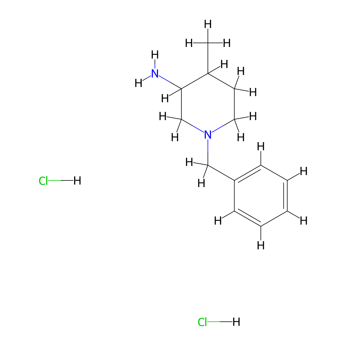 1-Benzyl-4-methylpiperidin-3-amine dihydrochloride molecular structure, CAS 2060045-13-6