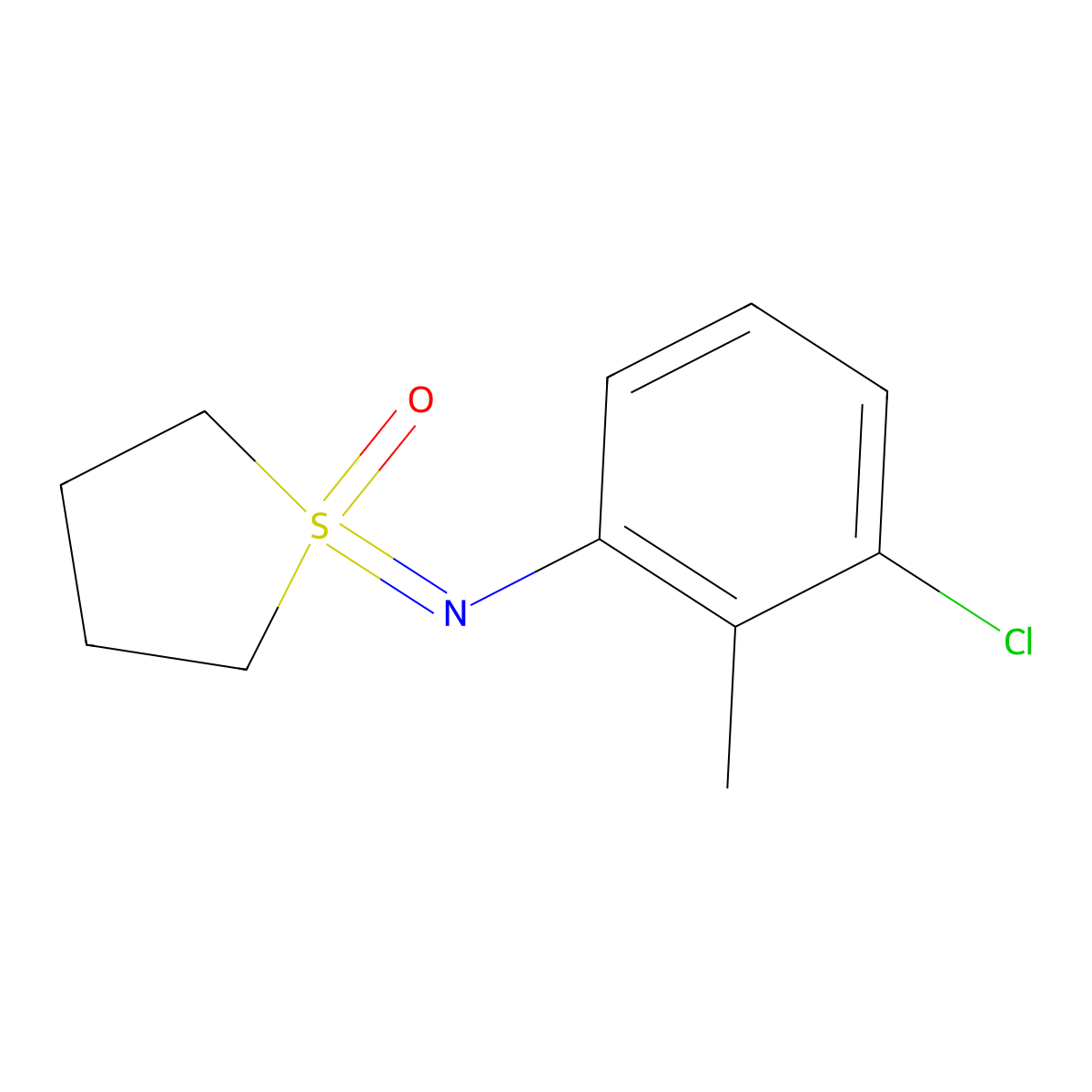 1-[(3-Chloro-2-methylphenyl)imino]-1lambda6-thiolan-1-one molecular structure, CAS 2060045-16-9