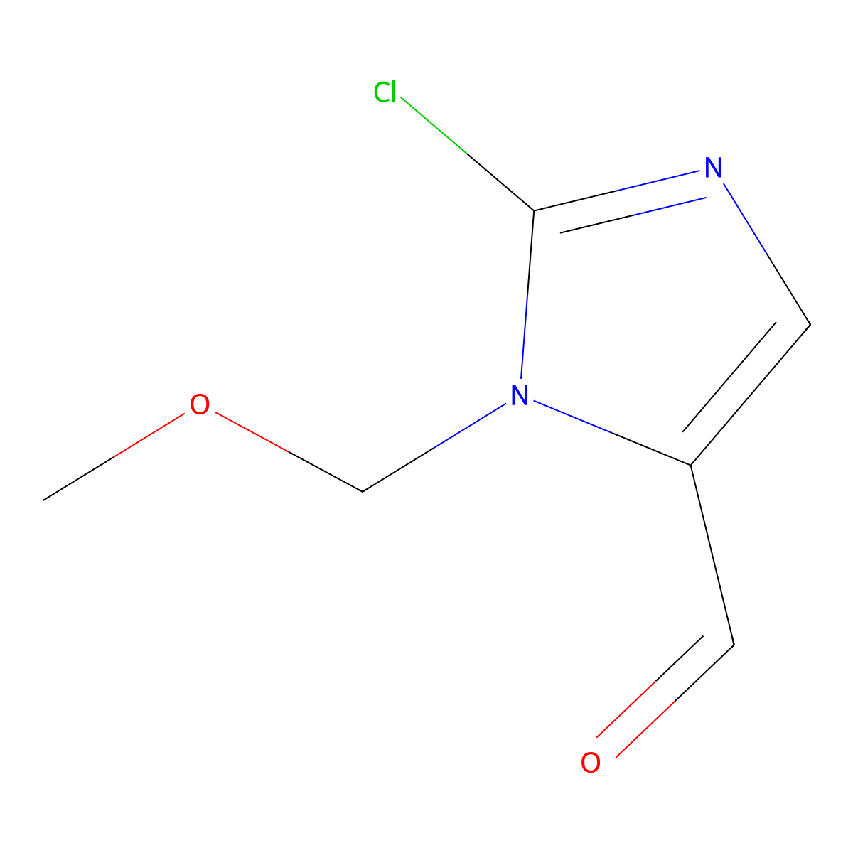 2-Chloro-1-(methoxymethyl)-1H-imidazole-5-carbaldehyde molecular structure, CAS 2060045-31-8