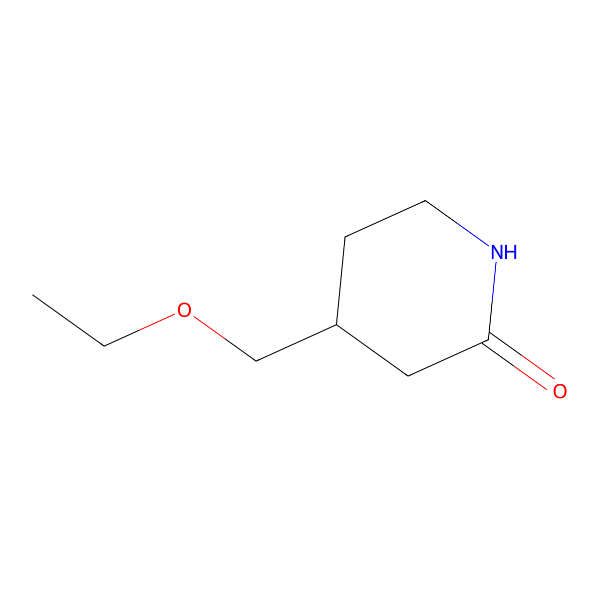 4-(Ethoxymethyl)piperidin-2-one molecular structure, CAS 2060045-34-1