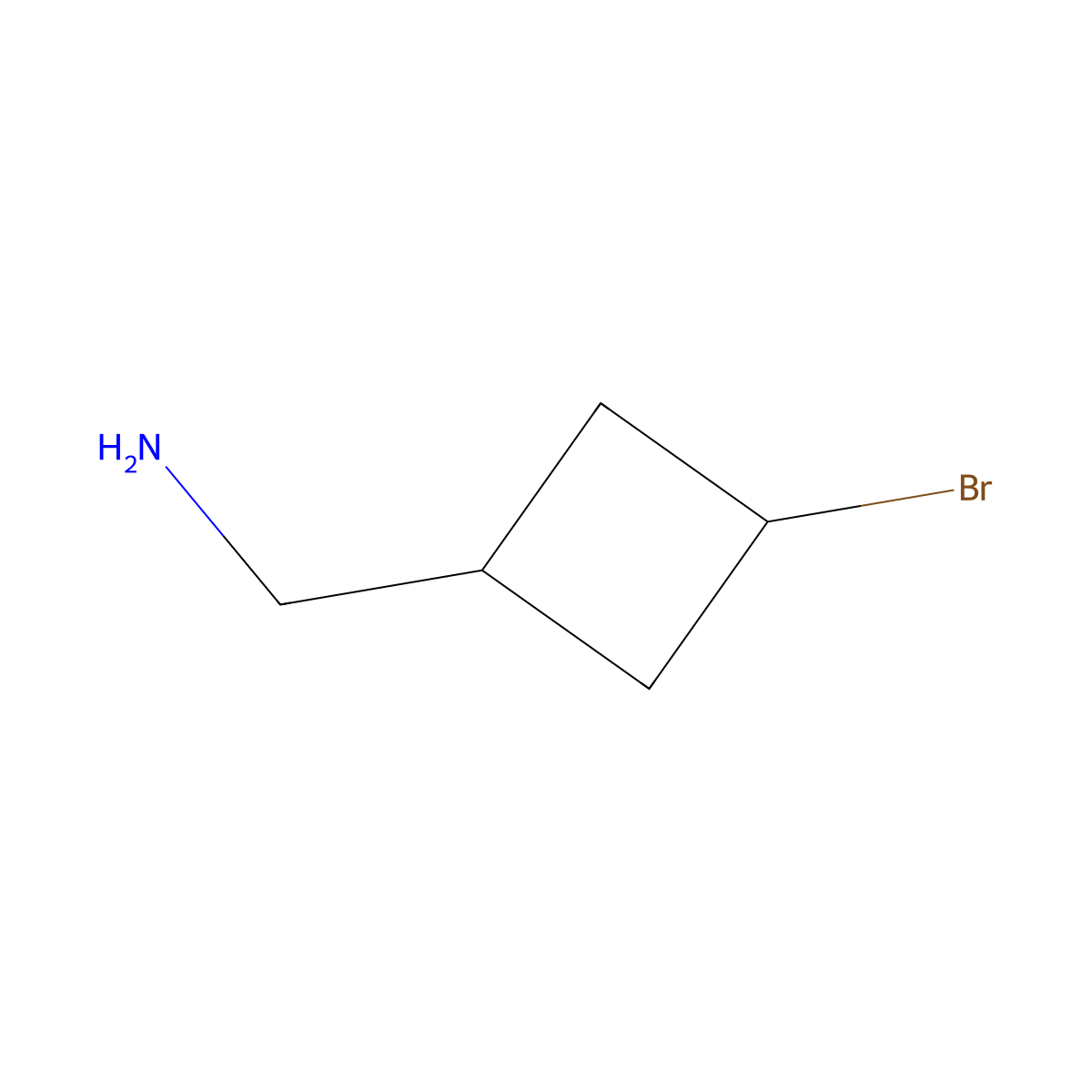 (3-Bromocyclobutyl)methanamine molecular structure, CAS 2060045-35-2