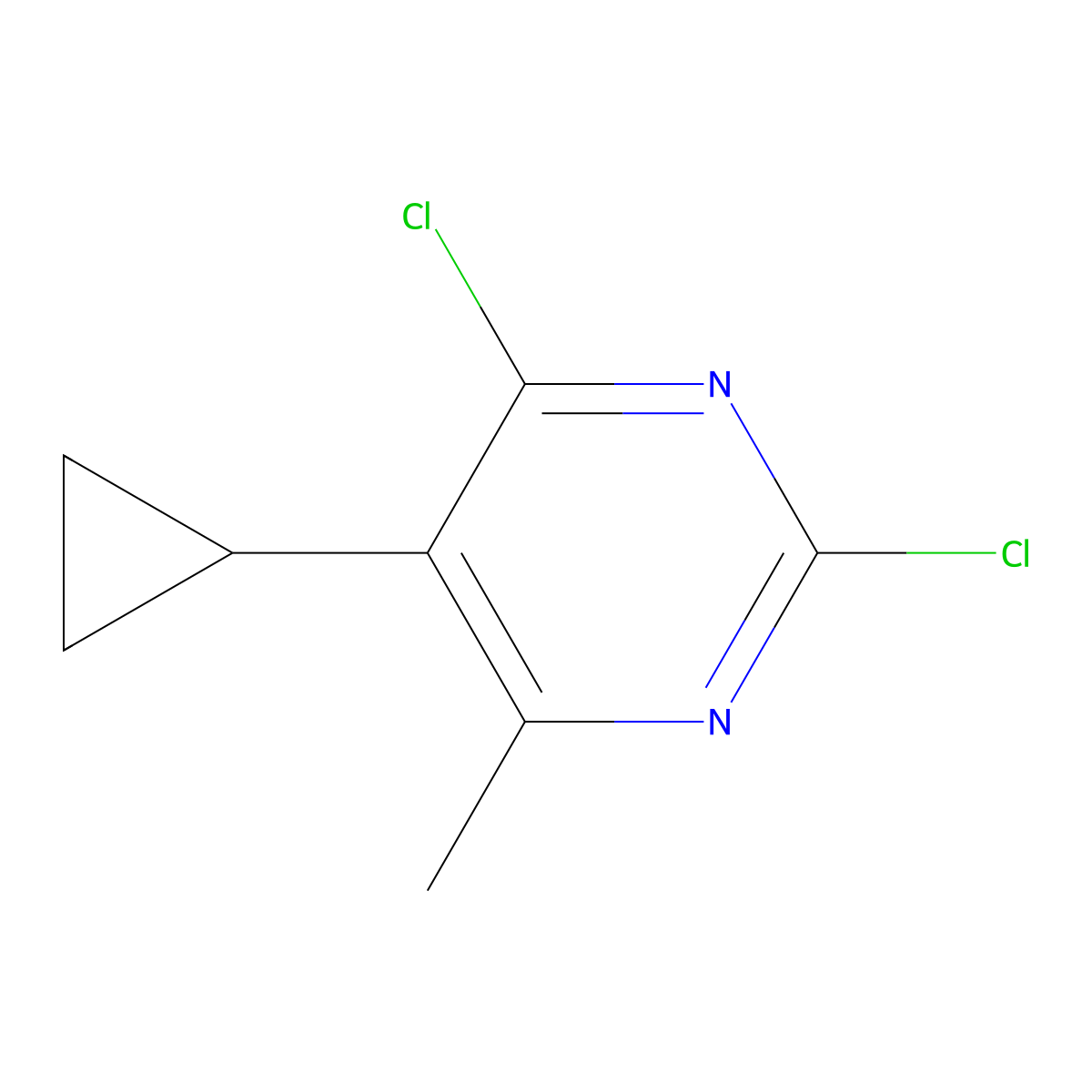 2,4-Dichloro-5-cyclopropyl-6-methylpyrimidine molecular structure, CAS 2060045-41-0
