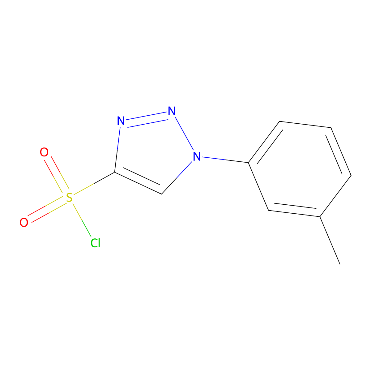 1-(3-Methylphenyl)-1H-1,2,3-triazole-4-sulfonyl chloride molecular structure, CAS 2060045-46-5