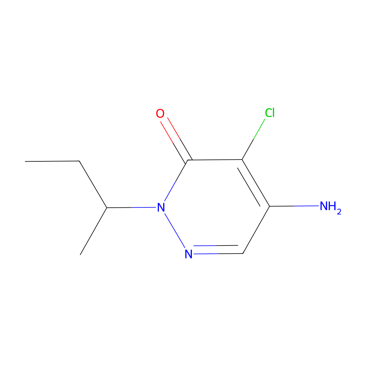 5-Amino-2-(butan-2-yl)-4-chloro-2,3-dihydropyridazin-3-one molecular structure, CAS 2060045-51-2