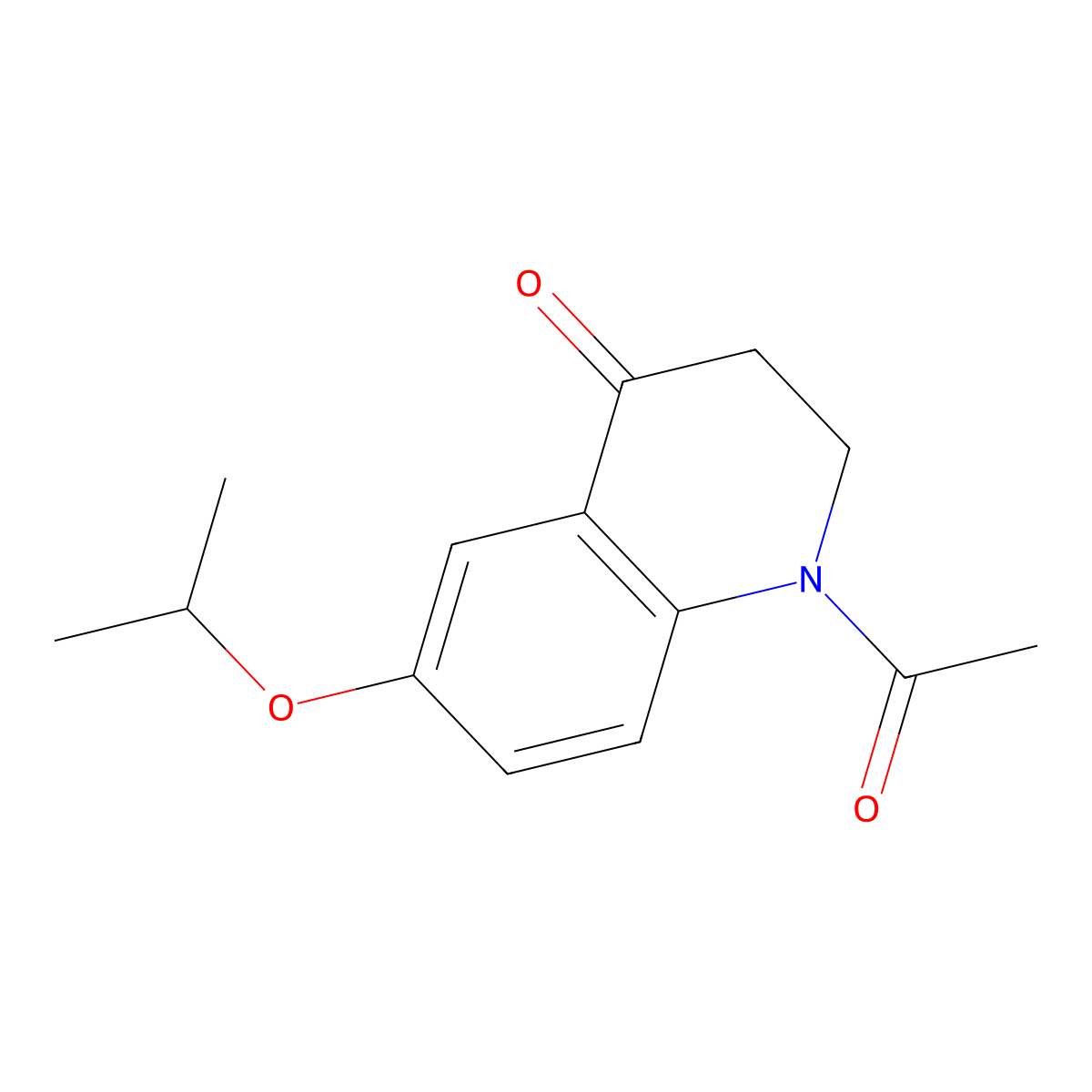 1-Acetyl-6-(propan-2-yloxy)-1,2,3,4-tetrahydroquinolin-4-one molecular structure, CAS 2060045-54-5