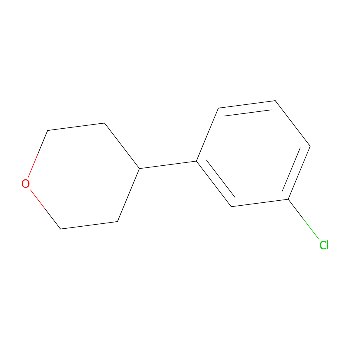 4-(3-Chlorophenyl)oxane molecular structure, CAS 2060045-60-3