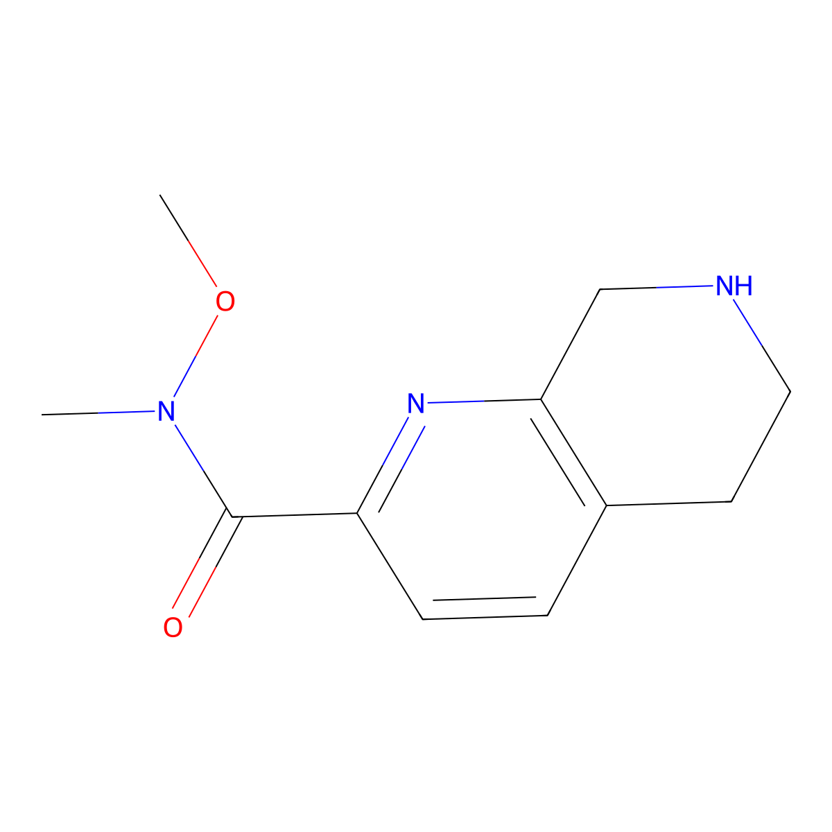N-Methoxy-N-methyl-5,6,7,8-tetrahydro-1,7-naphthyridine-2-carboxamide molecular structure, CAS 2060045-61-4