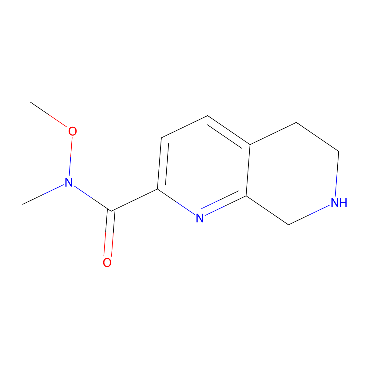 N-Methoxy-N-methyl-5,6,7,8-tetrahydro-1,7-naphthyridine-2-carboxamide molecular structure, CAS 2060045-61-4