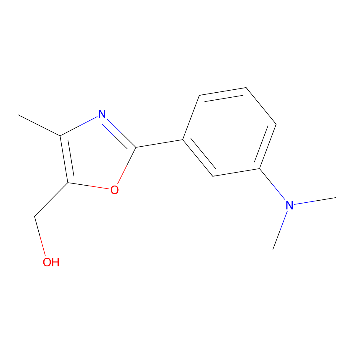 {2-[3-(Dimethylamino)phenyl]-4-methyl-1,3-oxazol-5-yl}methanol molecular structure, CAS 2060045-63-6