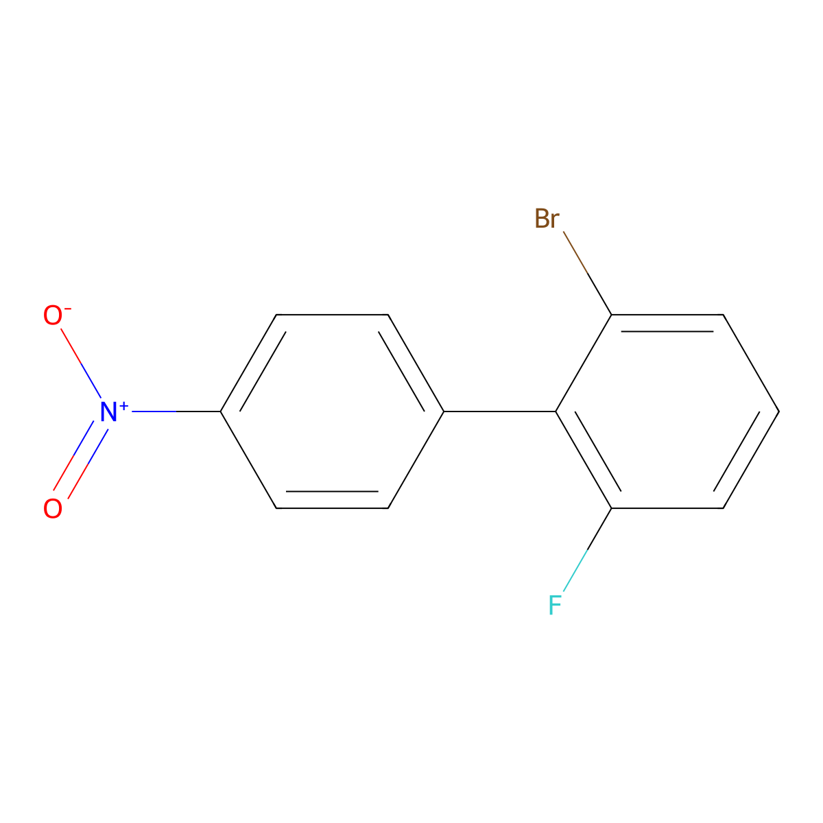1-Bromo-3-fluoro-2-(4-nitrophenyl)benzene molecular structure, CAS 2060045-67-0