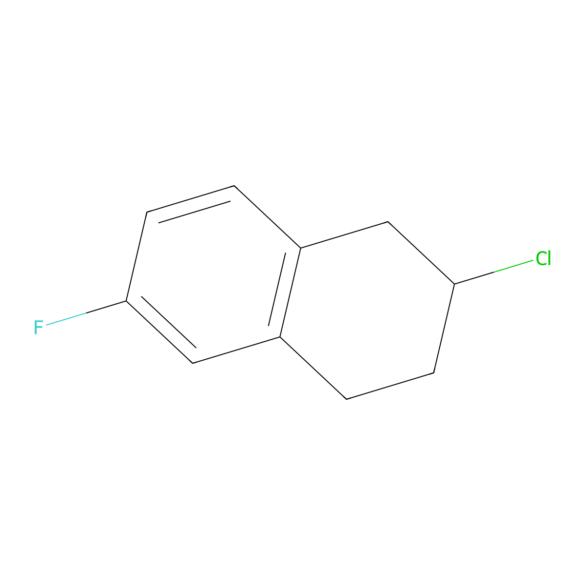 2-Chloro-6-fluoro-1,2,3,4-tetrahydronaphthalene molecular structure, CAS 2060045-73-8