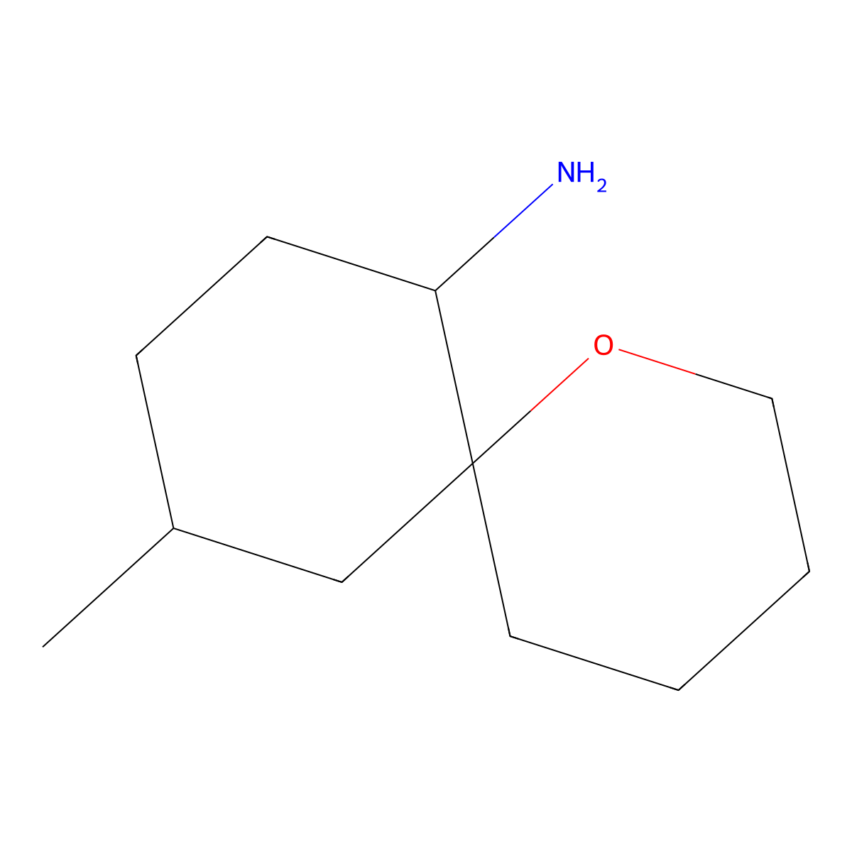 10-Methyl-1-oxaspiro[5.5]undecan-7-amine molecular structure, CAS 2060045-80-7