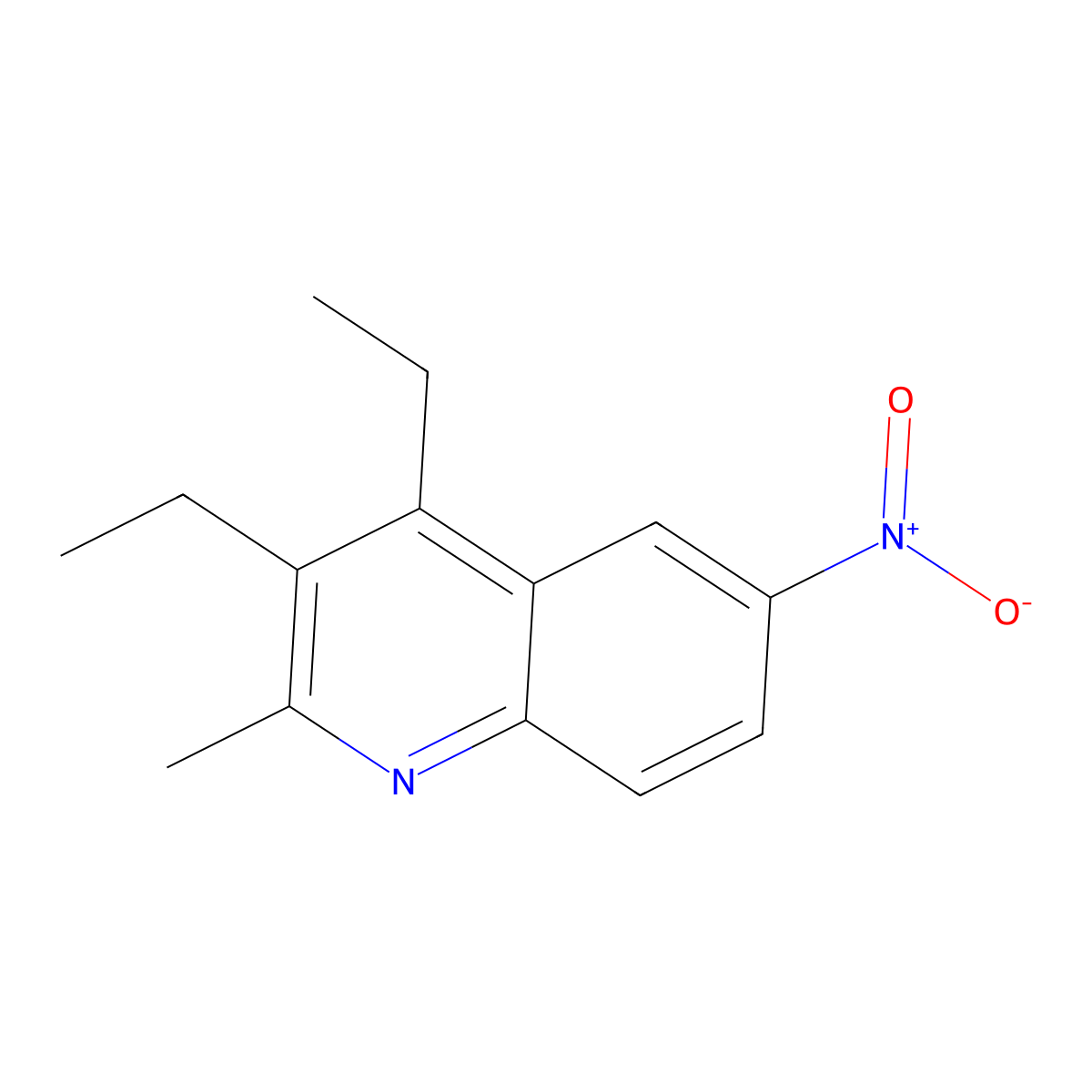 3,4-Diethyl-2-methyl-6-nitroquinoline molecular structure, CAS 2060045-82-9