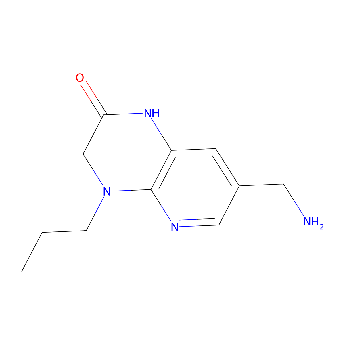 7-(Aminomethyl)-4-propyl-1H,2H,3H,4H-pyrido[2,3-b]pyrazin-2-one molecular structure, CAS 2060045-84-1