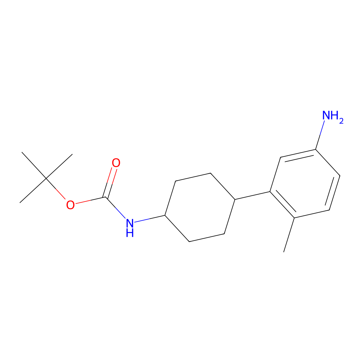 tert-Butyl N-[4-(5-amino-2-methylphenyl)cyclohexyl]carbamate molecular structure, CAS 2060045-85-2