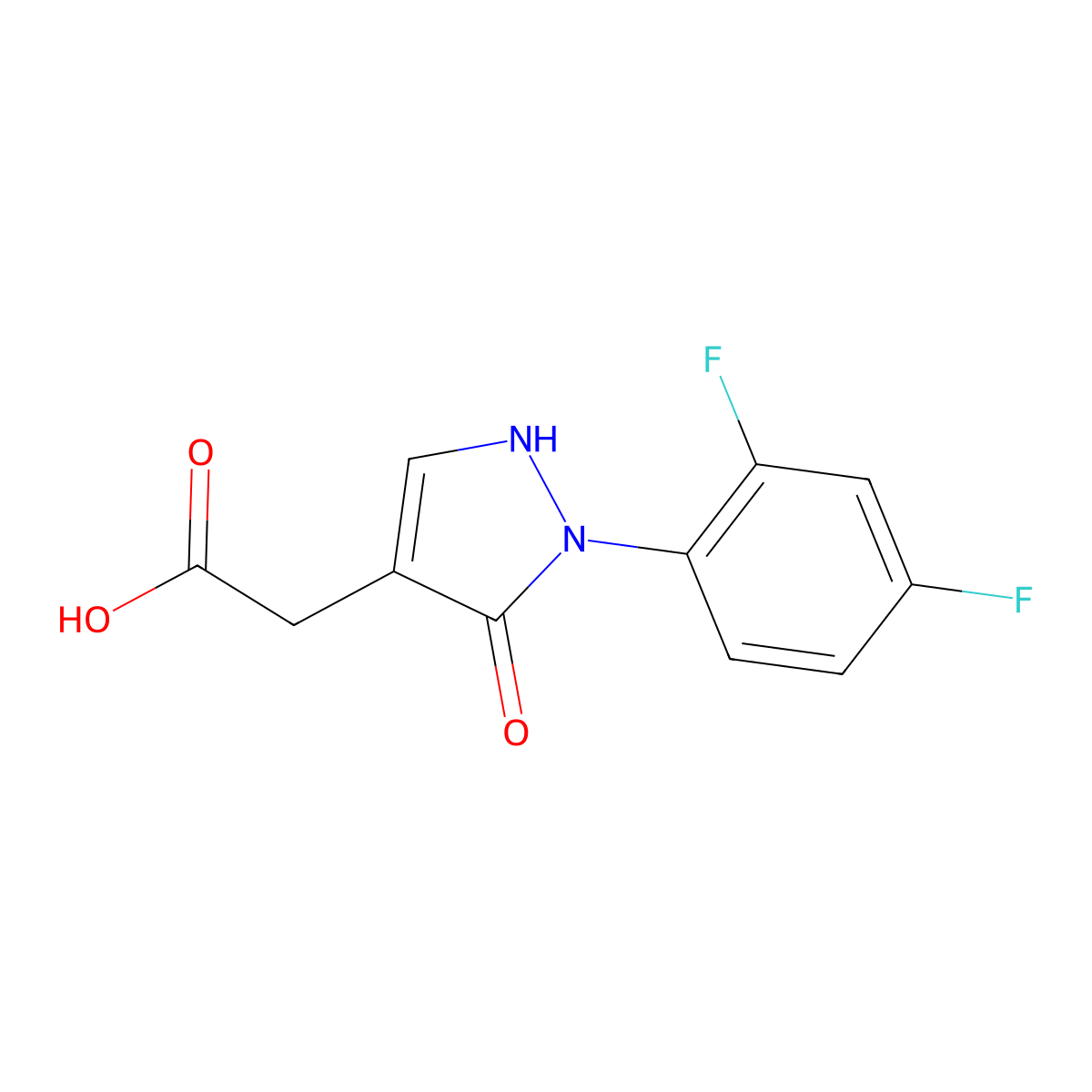 2-[2-(2,4-Difluorophenyl)-3-oxo-2,3-dihydro-1H-pyrazol-4-yl]acetic acid molecular structure, CAS 2060045-86-3