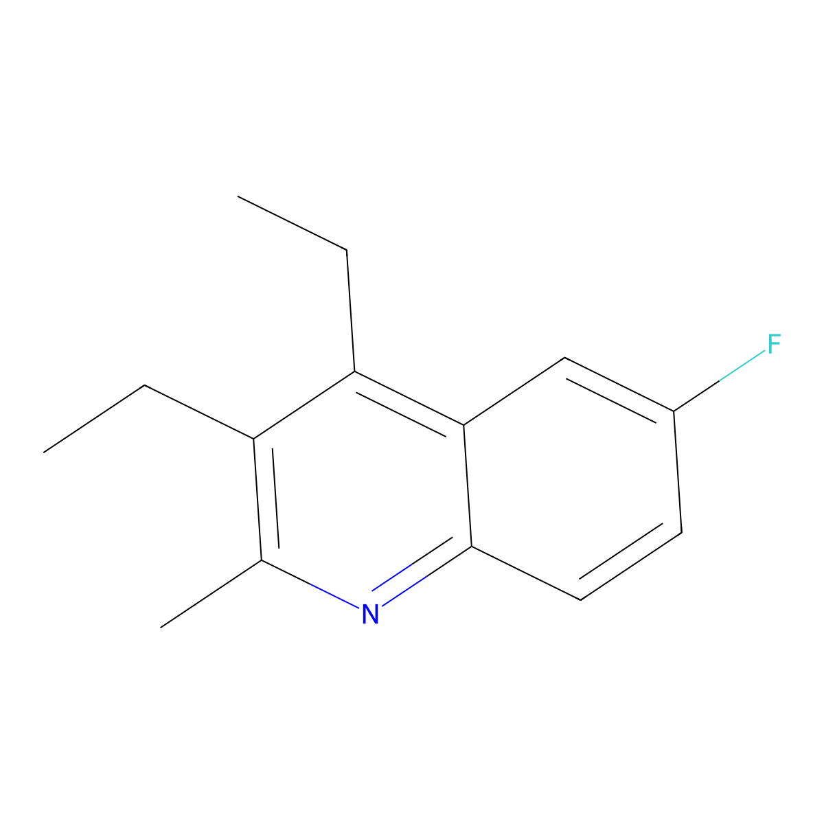 3,4-Diethyl-6-fluoro-2-methylquinoline molecular structure, CAS 2060045-87-4