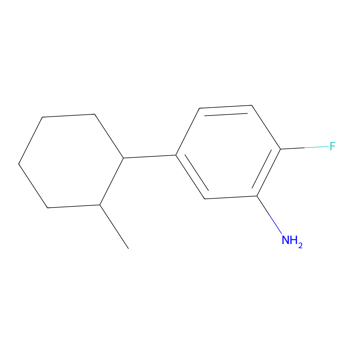 2-Fluoro-5-(2-methylcyclohexyl)aniline molecular structure, CAS 2060045-92-1