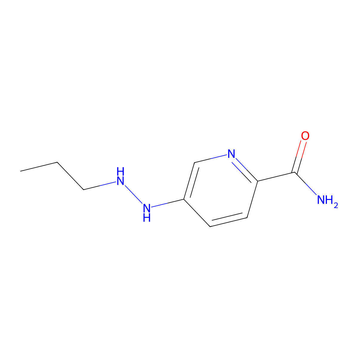 5-(2-Propylhydrazin-1-yl)pyridine-2-carboxamide molecular structure, CAS 2060045-93-2