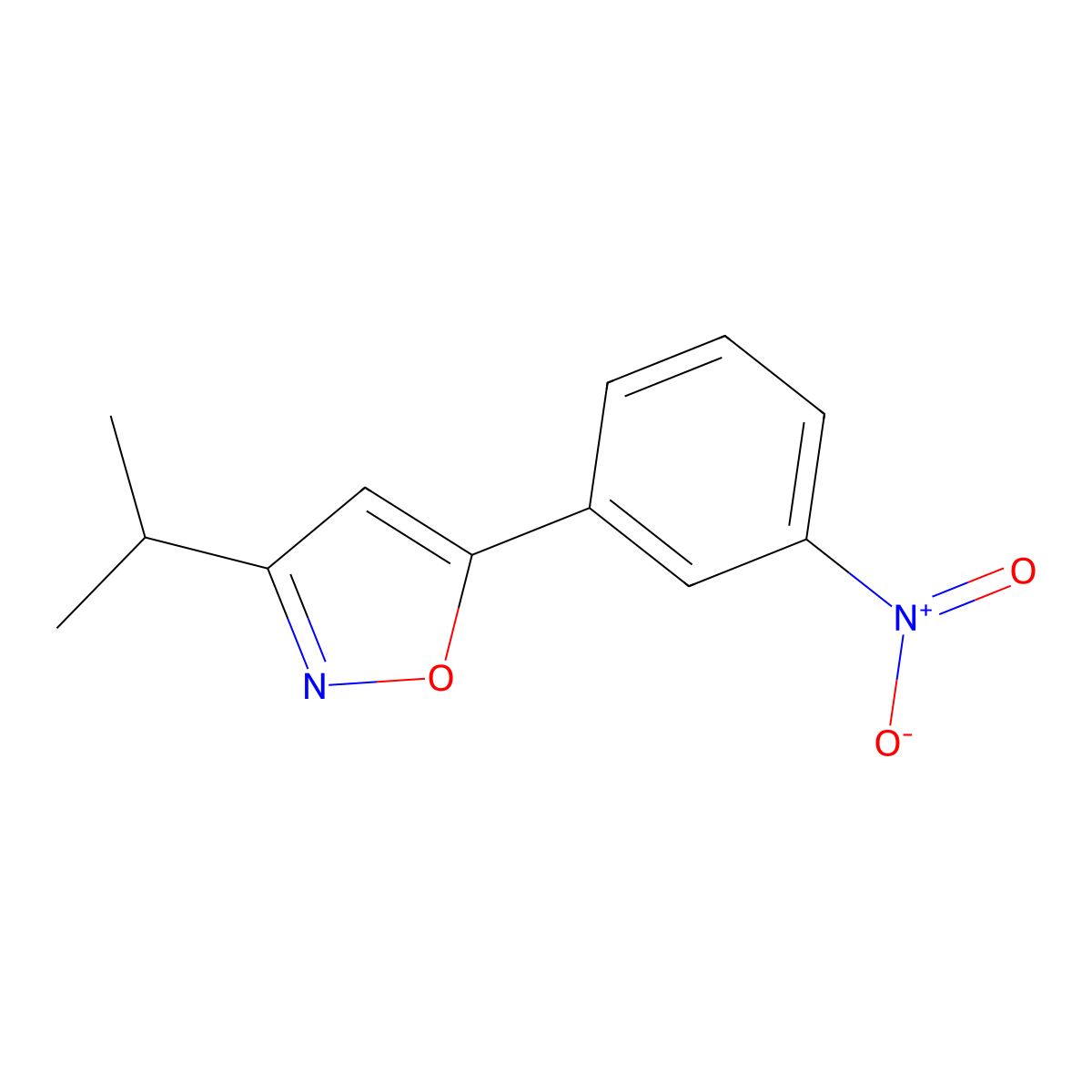 5-(3-Nitrophenyl)-3-(propan-2-yl)-1,2-oxazole molecular structure, CAS 2060046-02-6
