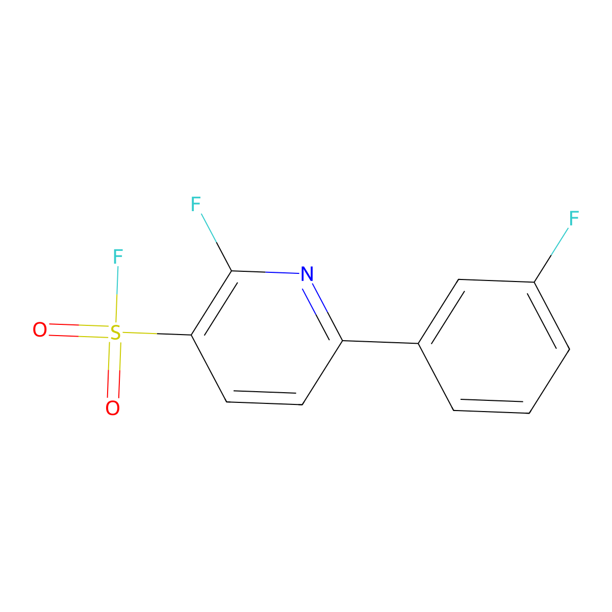 2-Fluoro-6-(3-fluorophenyl)pyridine-3-sulfonyl fluoride molecular structure, CAS 2060046-03-7