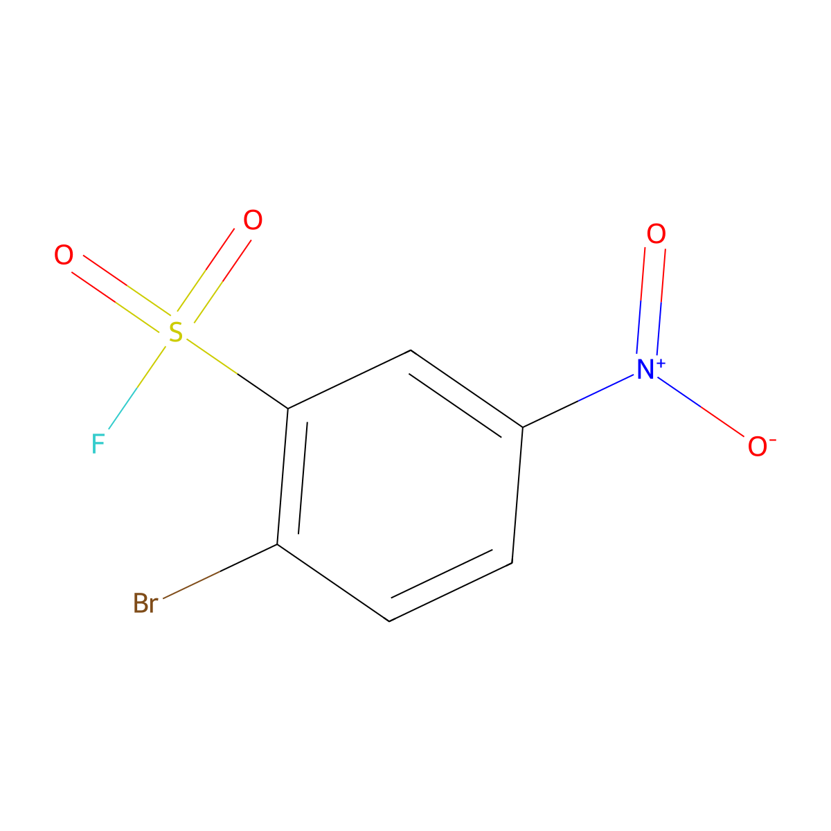 2-Bromo-5-nitrobenzene-1-sulfonyl fluoride molecular structure, CAS 2060046-11-7
