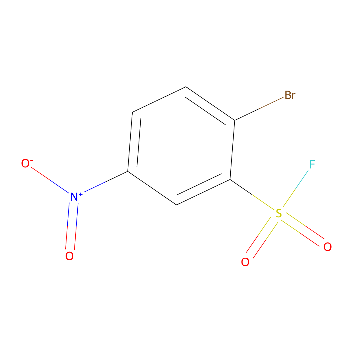2-Bromo-5-nitrobenzene-1-sulfonyl fluoride molecular structure, CAS 2060046-11-7