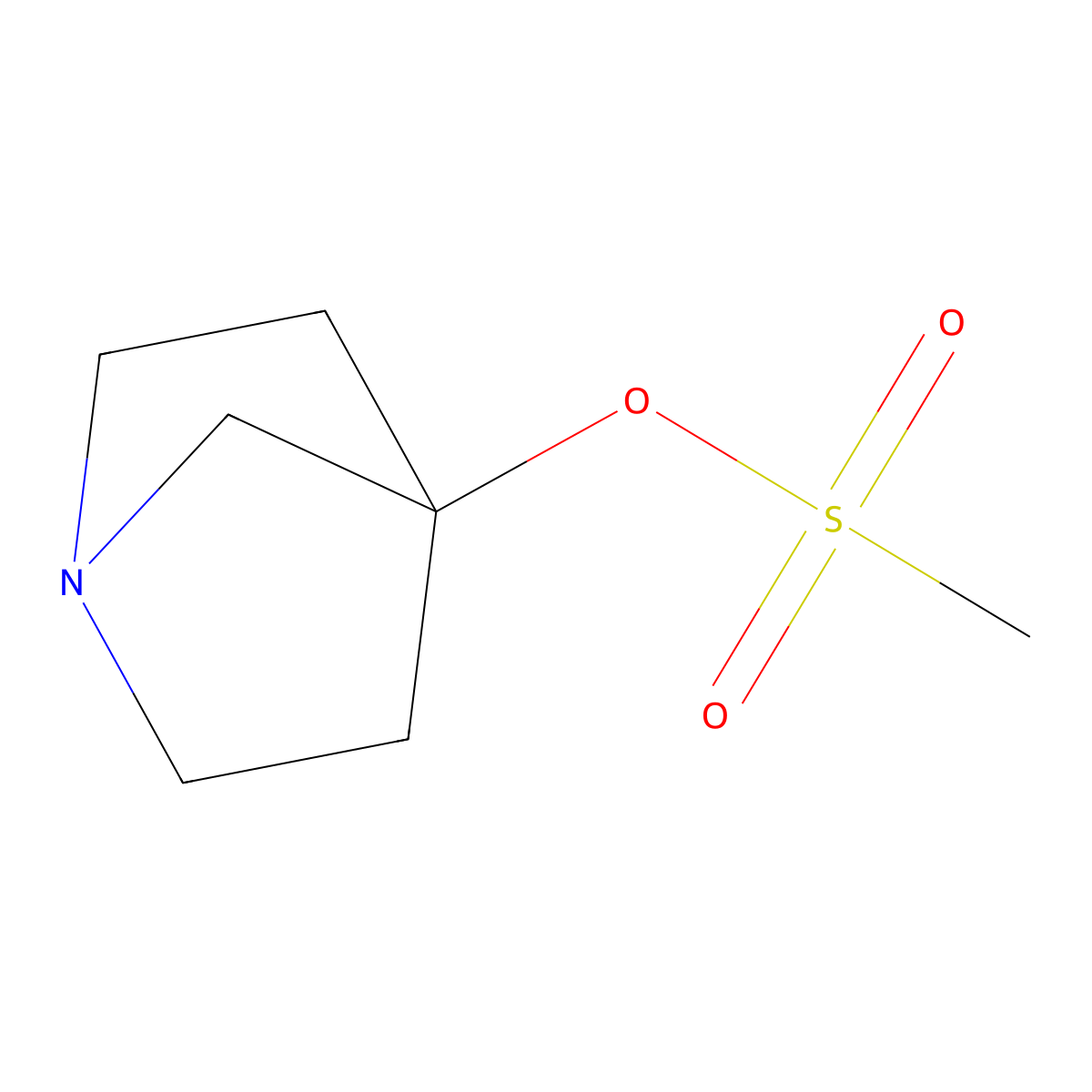 1-Azabicyclo[2.2.1]heptan-4-yl methanesulfonate molecular structure, CAS 2060046-14-0