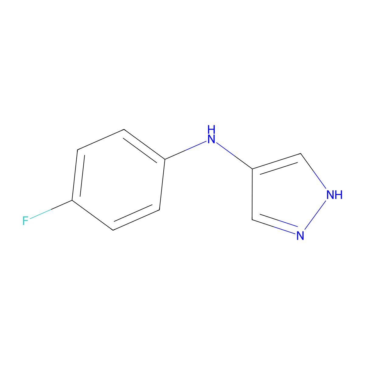 N-(4-fluorophenyl)-1H-pyrazol-4-amine molecular structure, CAS 2060046-15-1