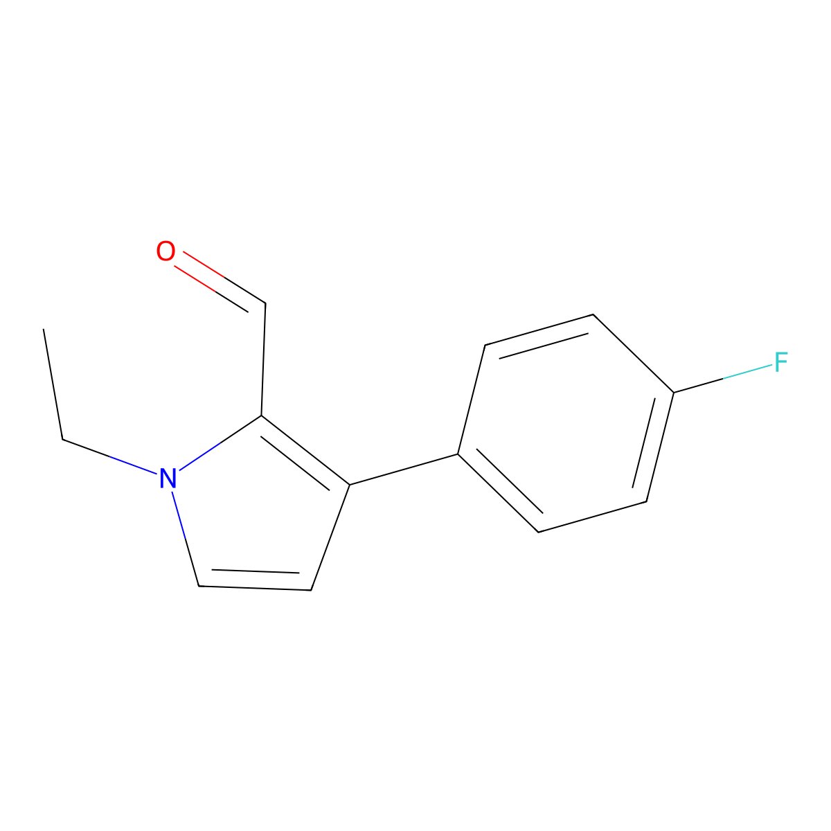 1-Ethyl-3-(4-fluorophenyl)-1H-pyrrole-2-carbaldehyde molecular structure, CAS 2060046-20-8