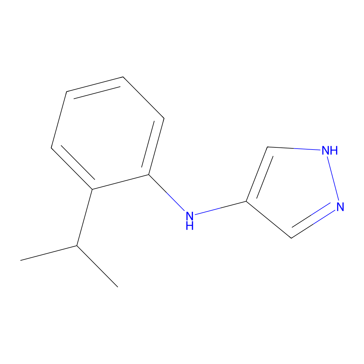 N-[2-(Propan-2-yl)phenyl]-1H-pyrazol-4-amine molecular structure, CAS 2060046-21-9