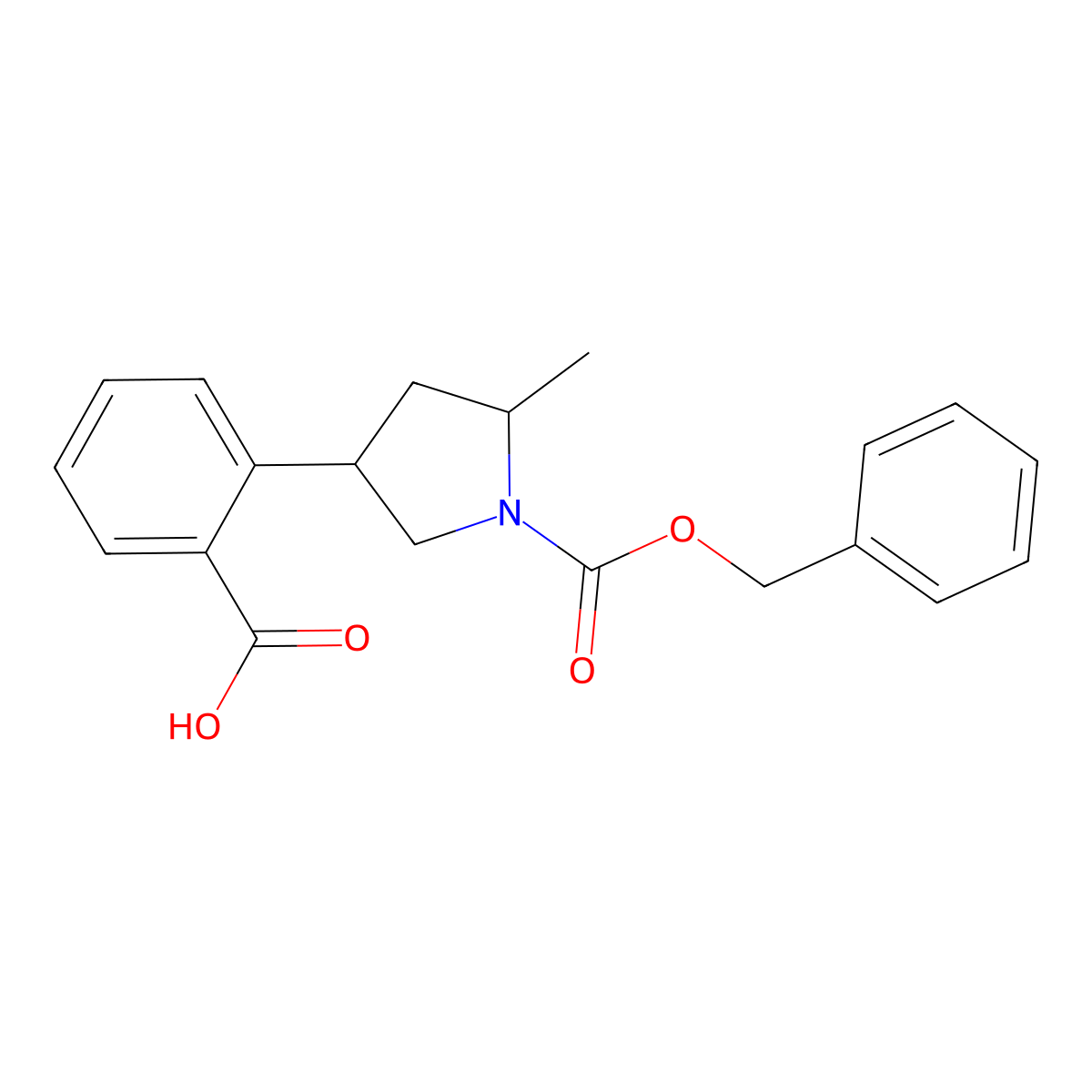 2-{1-[(Benzyloxy)carbonyl]-5-methylpyrrolidin-3-yl}benzoic acid molecular structure, CAS 2060046-33-3