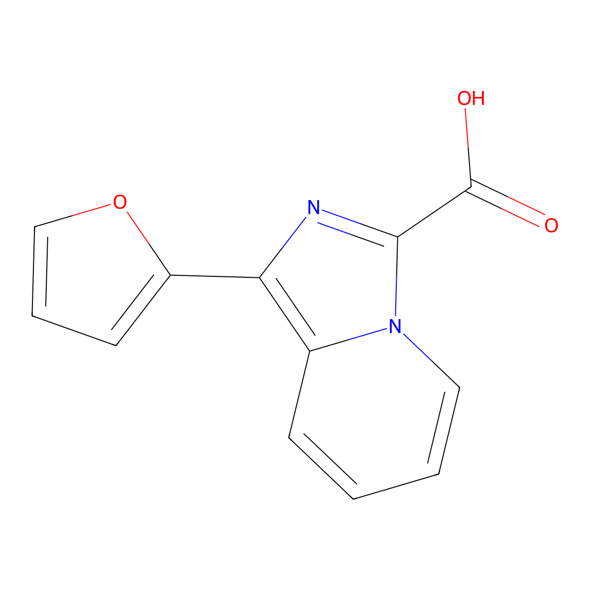 1-(Furan-2-yl)imidazo[1,5-a]pyridine-3-carboxylic acid molecular structure, CAS 2060046-45-7