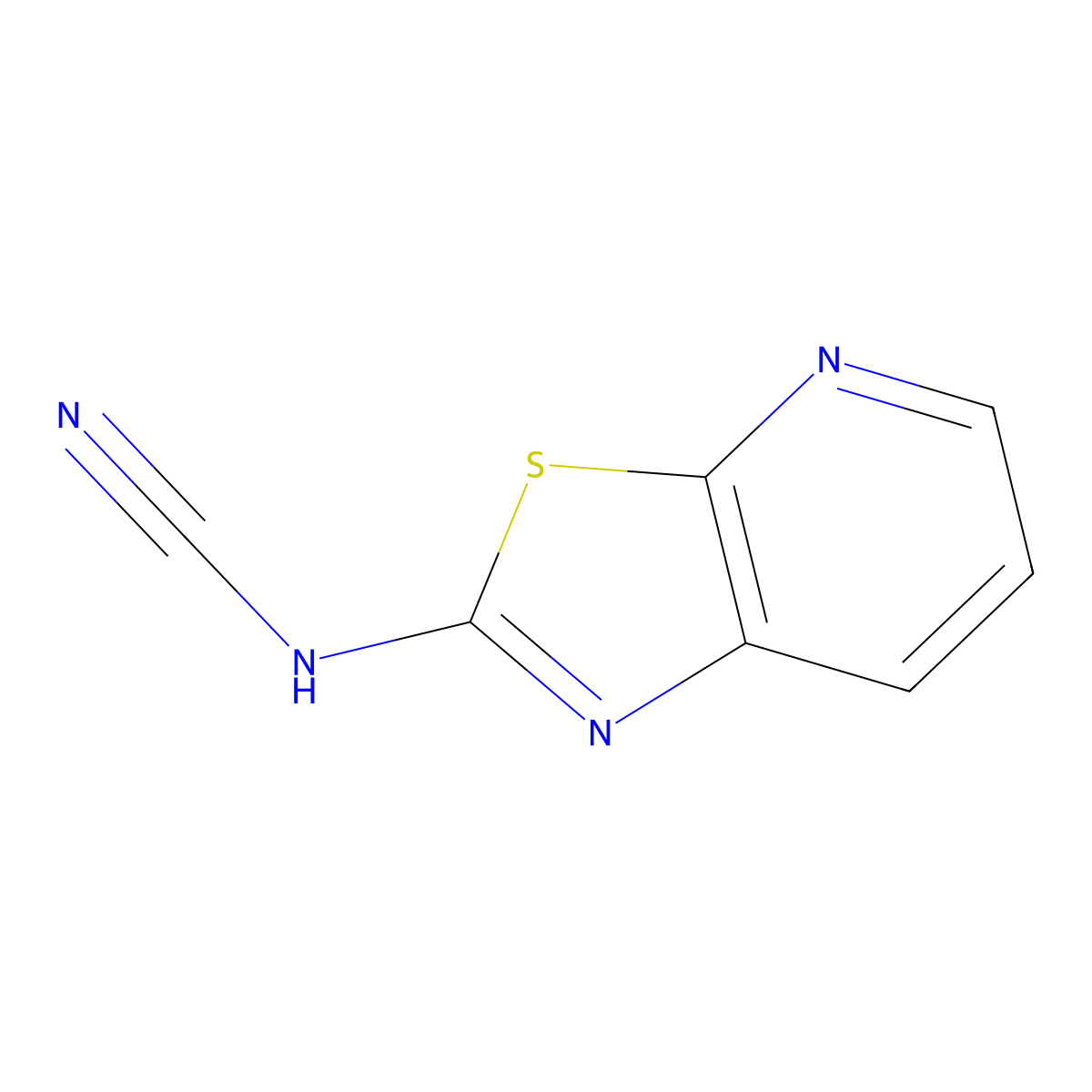 ({[1,3]Thiazolo[5,4-b]pyridin-2-yl}amino)formonitrile molecular structure, CAS 2060046-49-1