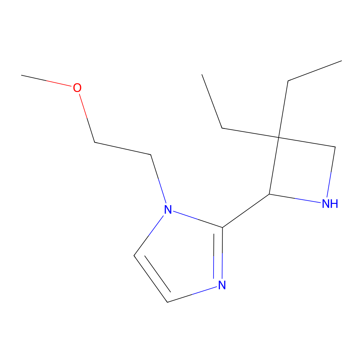 2-(3,3-Diethylazetidin-2-yl)-1-(2-methoxyethyl)-1H-imidazole molecular structure, CAS 2060046-53-7