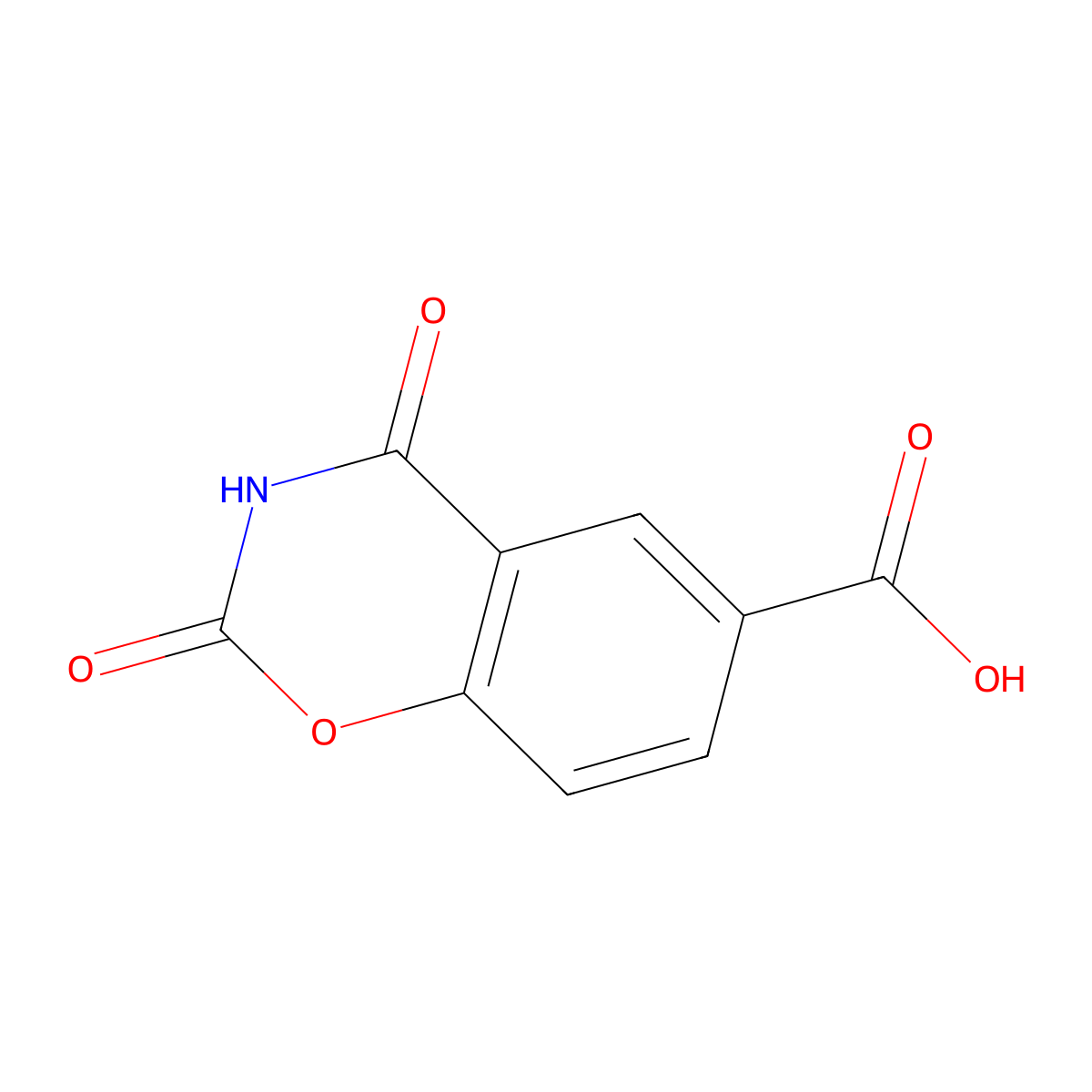 2,4-Dioxo-3,4-dihydro-2H-1,3-benzoxazine-6-carboxylic acid molecular structure, CAS 2060046-54-8