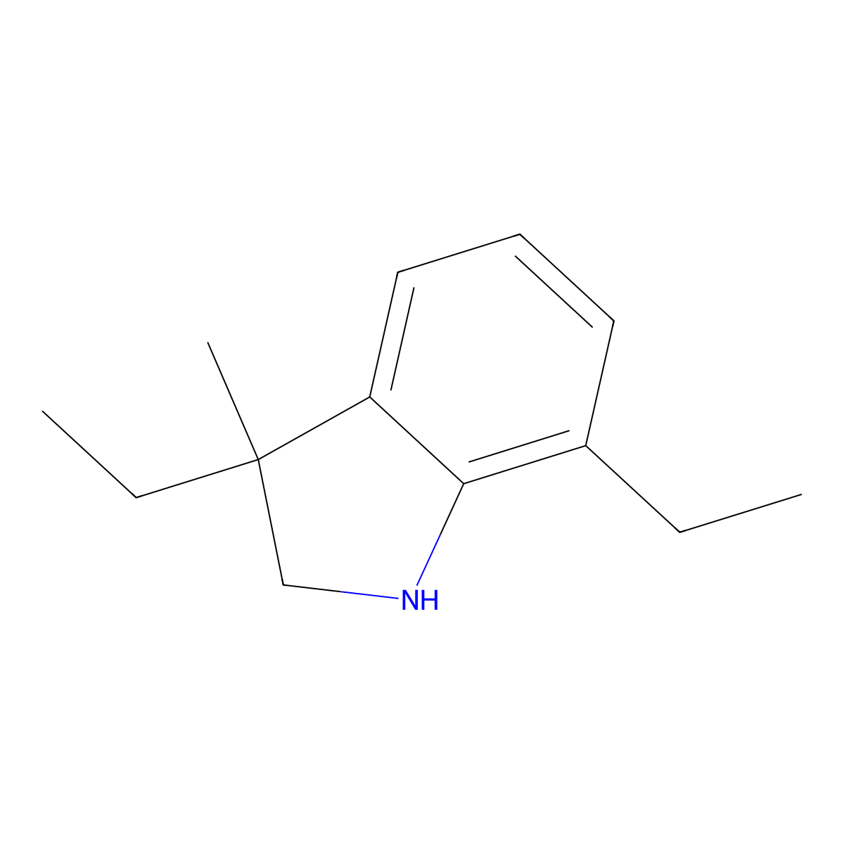 3,7-Diethyl-3-methyl-2,3-dihydro-1H-indole molecular structure, CAS 2060046-56-0