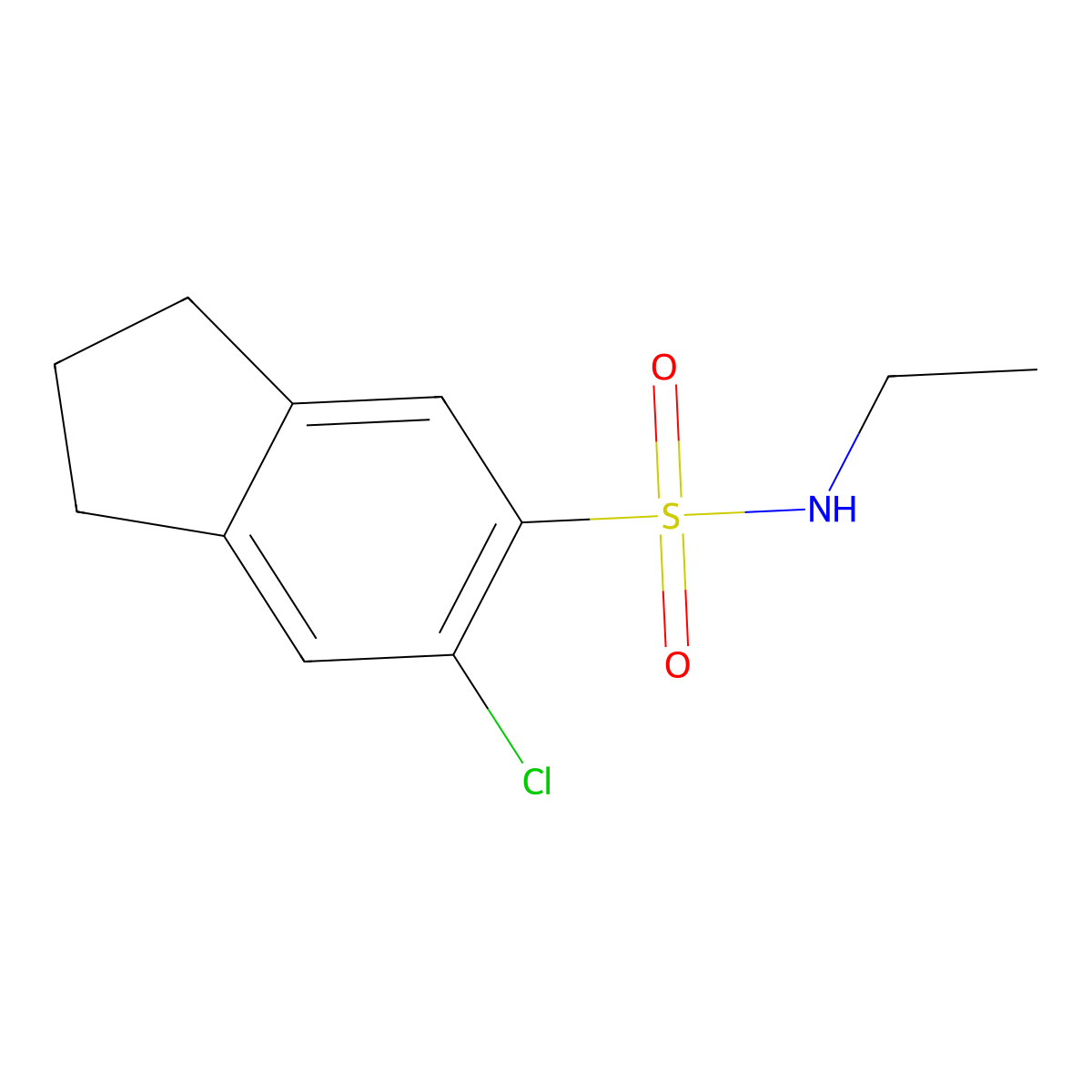 6-Chloro-N-ethyl-2,3-dihydro-1H-indene-5-sulfonamide molecular structure, CAS 2060046-62-8